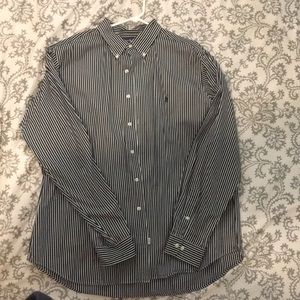 Black and White striped Ralph Lauren button down